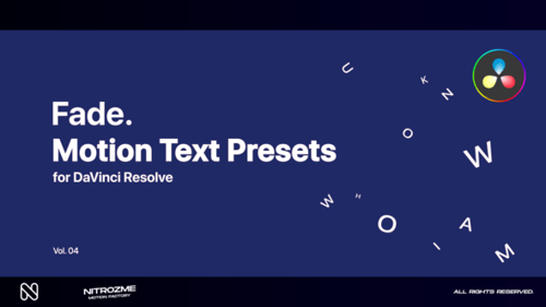 Fade Motion Text Presets Vol. 04 for DaVinci Resolve