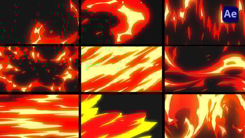 Dynamic Hand-Drawn Fire Transition Pack for Video Projects