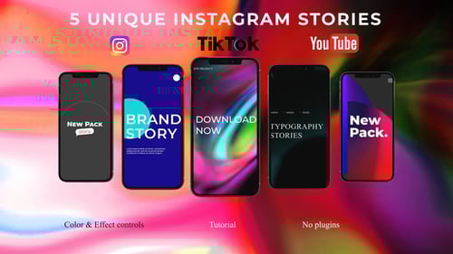 Modern Dynamic Fluid Typography Social Stories