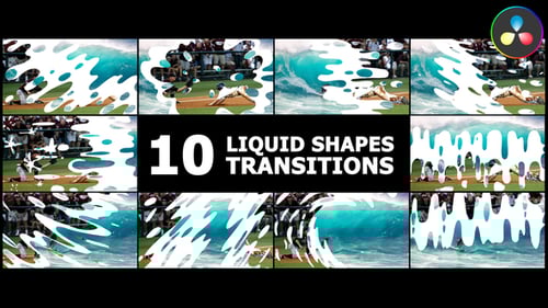 Dynamic Liquid Shape Video Transitions Elements