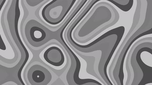 Seamless Fluid Abstract Organic Wavy Gray Background Loop