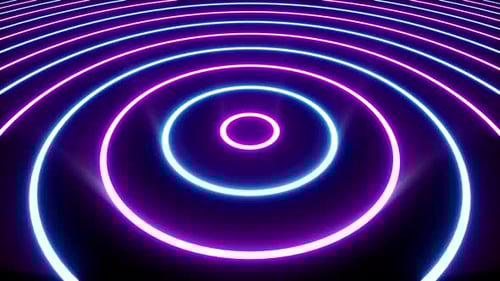 Shining Neon Circle Light Floor