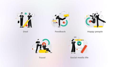 Pessoas felizes - Flat Concepts