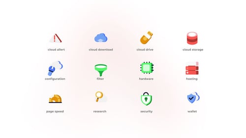 Cloud Computing - Flat Icons