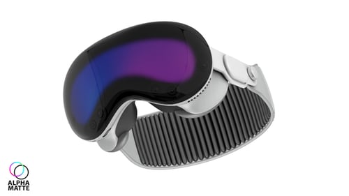 Futuristic 3D Animation of Virtual Reality Headset