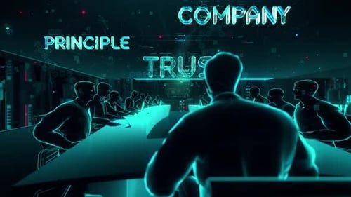 Concepto de ética empresarial con tecnología digital