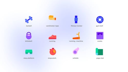 Fitness - Flat Icons