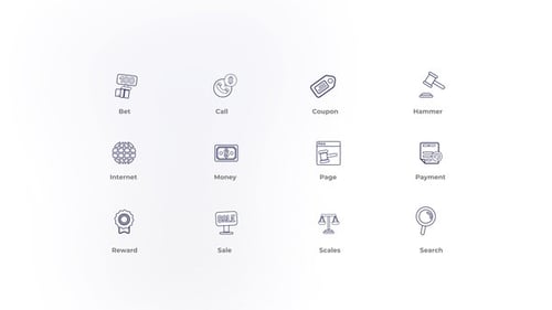 Auction - Outline Icons