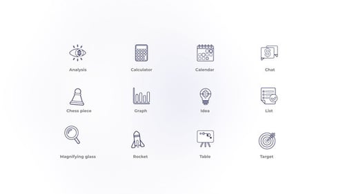 Business Planning - Outline Icons
