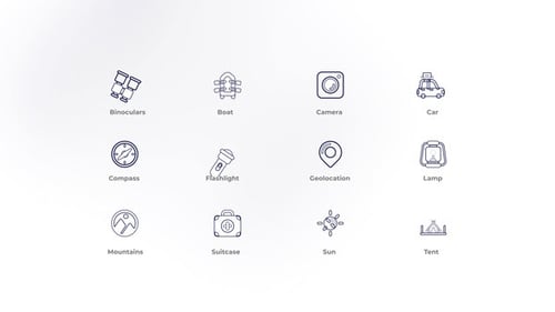Camping - Outline Icons