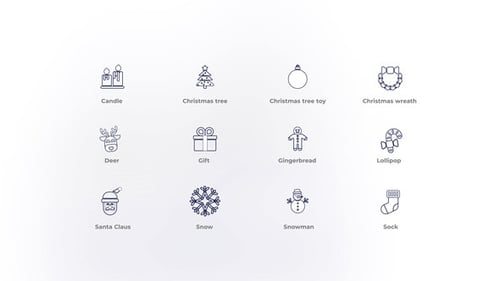 Christmas - Outline Icons