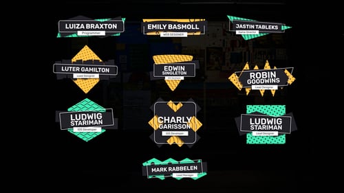 Dynamic Pop Lower Thirds with Geometric Shapes