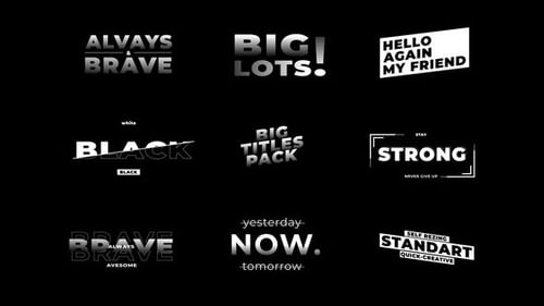 Modern Kinetic Typography Titles Pack