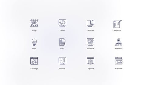 Design and Development - Outline Icons