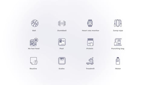 Fitness - Outline Icons