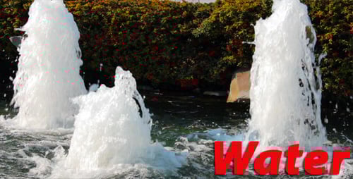 Water Fountains Flowing in City Park