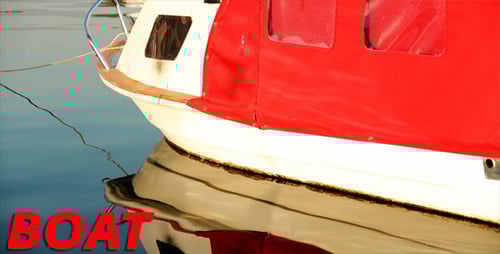 Boat Bow close Up Along Waterline