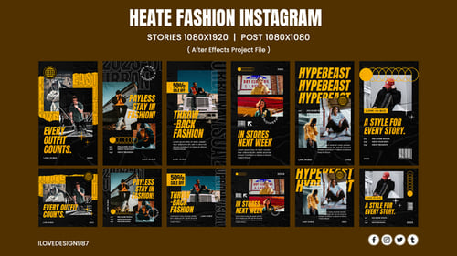 Dynamic Fashion Social Media Promotion Template for Instagram