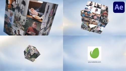 Rubiks Cube Multi Video Corporate Logo for After Effects