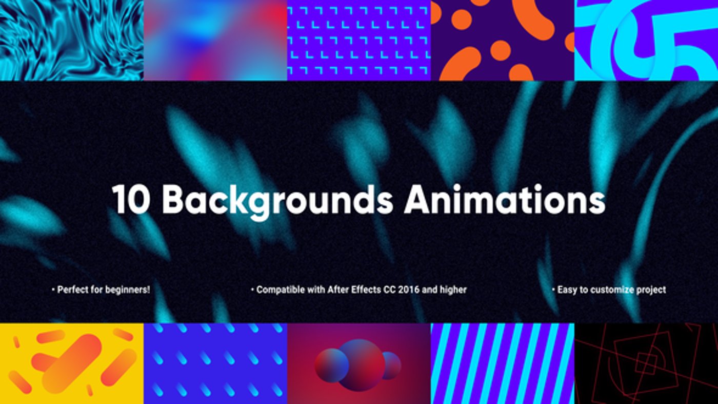Dynamic Abstract and Geometric Animated Backgrounds Pack, Elements ft ...