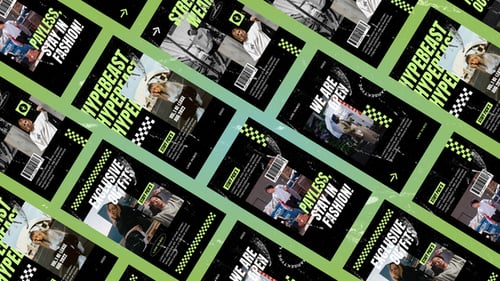 Dynamic Grunge Hype Social Media Stories for Fashion Brands