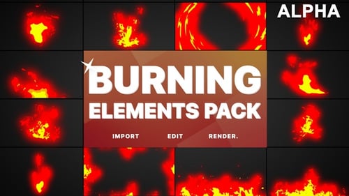 Hand-Drawn Fire Flash FX Animation Elements