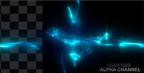 Dynamic Fluid Light Particle Logo Reveals and Transitions