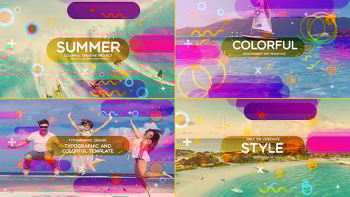 Vibrant Summer Opener with Animated Geometric Shapes