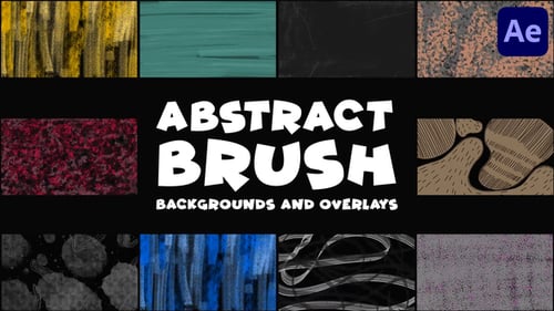 Arrière-plans et superpositions de pinceaux abstraits | After Effects