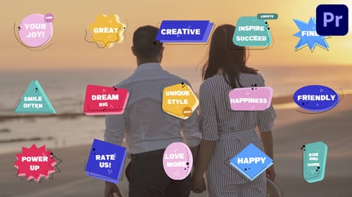 Dynamic Animated Badges with Fluid Motion Titles