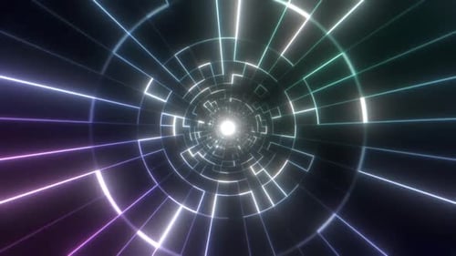 Colorful Digital Tunnel