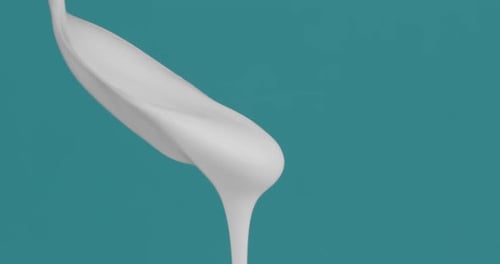 Fresh Plain Yogurt Dripping Down
