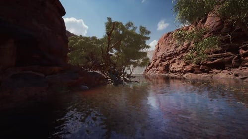 Reflection in Colorado River in Grand Canyon