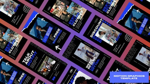 Dynamic Hypebeast Instagram Stories with Torn Paper Effect