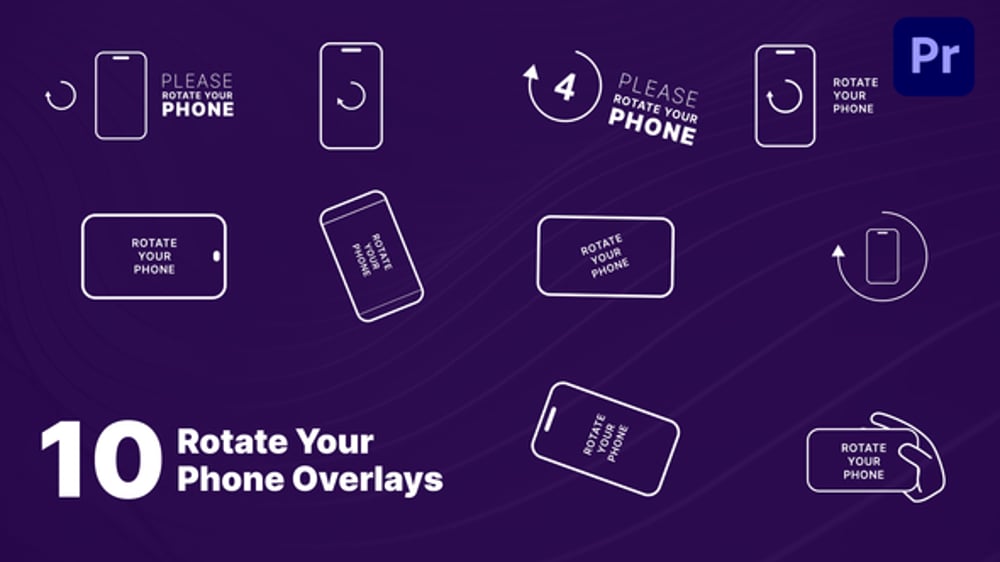 Dynamic Phone Rotation Overlays for Vertical Video Content, Elements ft ...