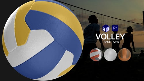 Dynamic 3D Volleyball Ball Transitions for Premiere Pro Videos
