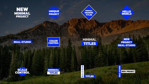 Minimal Modern Title Animations with Geometric Shapes