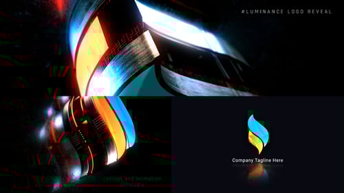 Dynamic 3D Metallic Glowing Logo Reveal