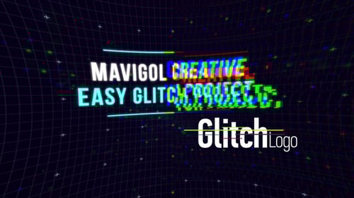 Glitch Logo Reveal