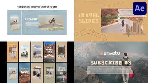 Cartoon Travel Slideshow for After Effects