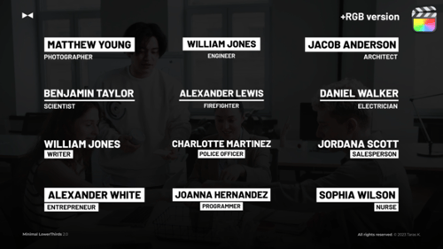 Clean Minimal Lower Thirds with Glitch Effects