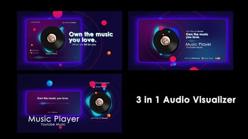 Dynamic Audio Player with Glowing Visualizer