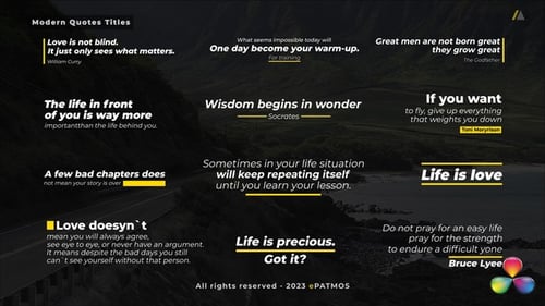 Modern Quotes Titles v2.0 | DR