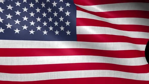 Waving American Flag for Patriotic Celebrations and National Events
