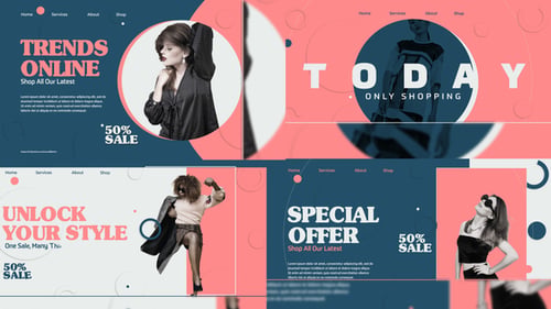 Dynamic Fashion Sale Promo with Modern Geometric Animation