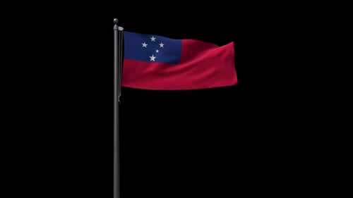 Drapeau des Samoa avec Alpha 2K