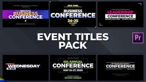 Dynamic Event & Conference Title Animations