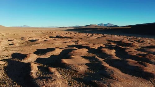 Aerial View of the Volcanic Landscape in Bolivia