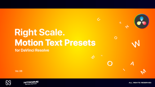 Right Scale Motion Text Presets Vol. 06 for DaVinci Resolve