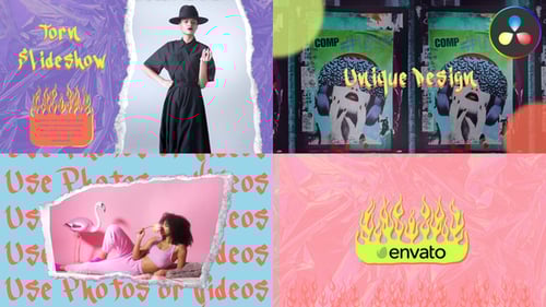 Torn Slideshow for DaVinci Resolve